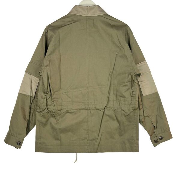New Marc Jacobs Men IT 46 Olive Green Color Block Twill Safari Jacket Italy $700 - Picture 4 of 16